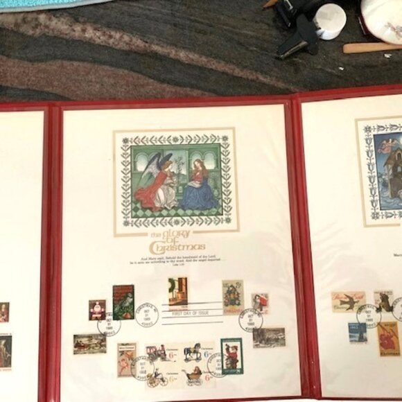 The Glory Of Christmas First Day Issue Stamp Album Assortment of Stamps 1980 - Picture 2 of 7